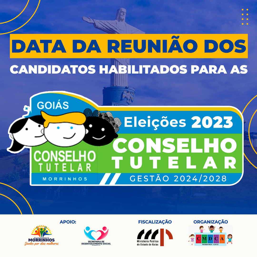 Data de Reunião com os Candidatos Habilitados para as Eleições do Conselho Tutelar 2023