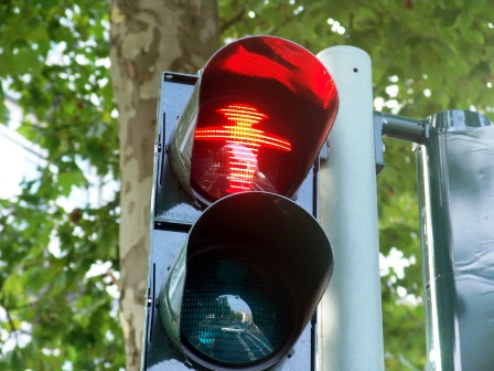 Semáforo vermelho para pedestres